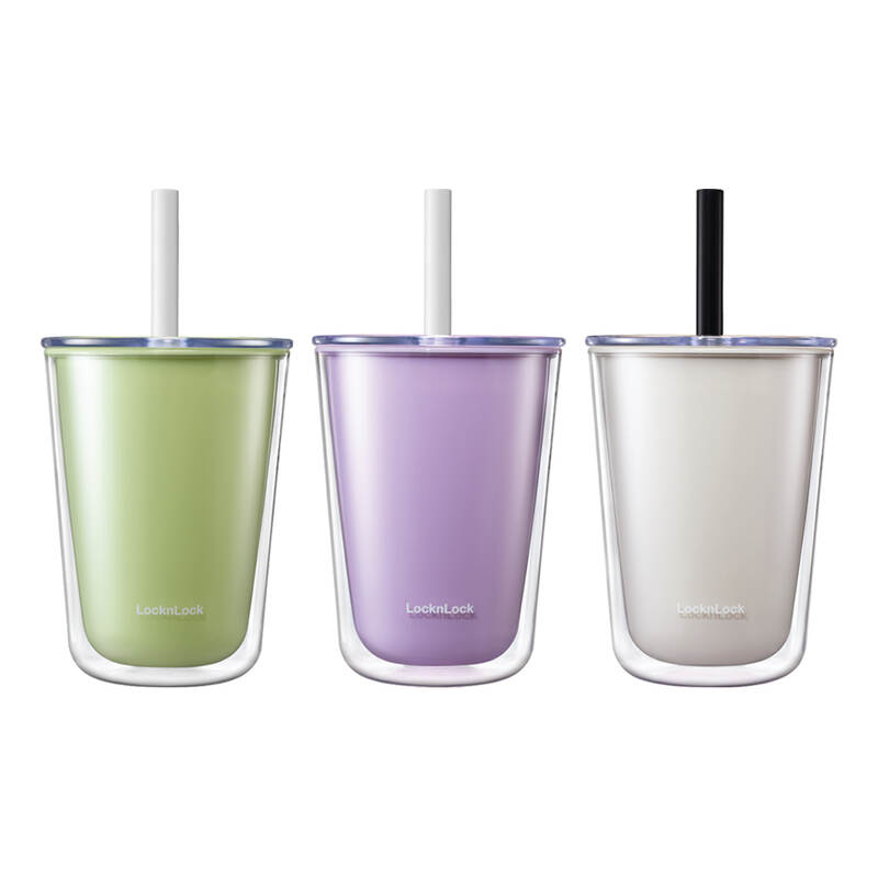 Ly nhựa 2 lớp LocknLock Bubble Tea Cold Cup 720ml Kèm Ống Hút Trân Châu - HAP529 image number null